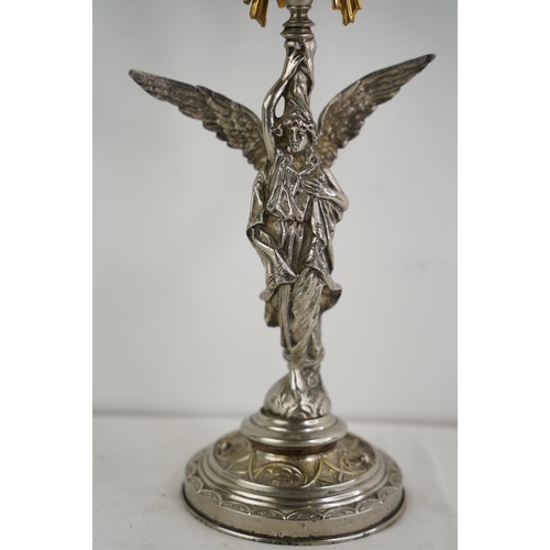 324 - A stunning antique Ecclesiastical Monstrance, with silver plated Angel base & gilt metal sunburst to... 