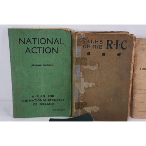 337 - An assortment of books etc to include Tales of the RIC, an RUC diary, a very interesting booklet on ... 