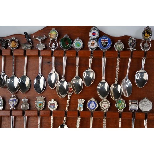 368 - A large collection of collectors spoons.