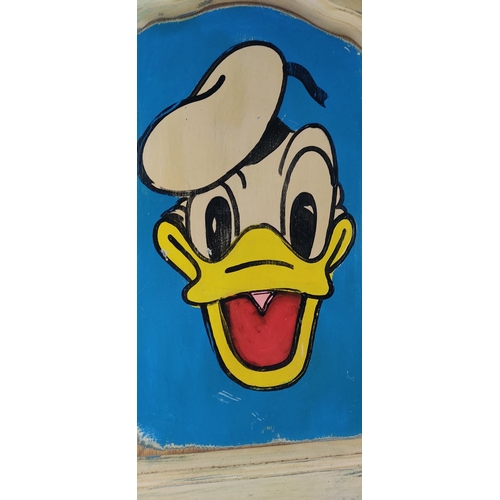 426 - A hand painted Donald Duck panel.