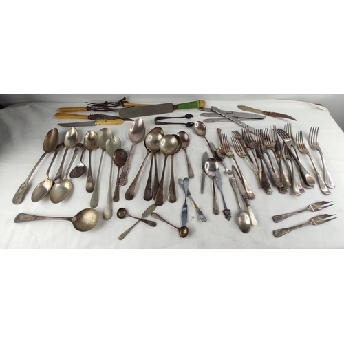 443 - An assortment of vintage/ antique cutlery.