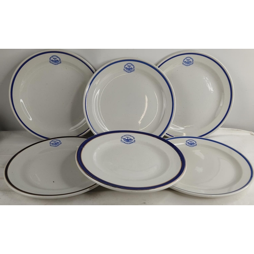 456 - An interesting set of 6 vintage Irish Lighthouse Service dinner plates.