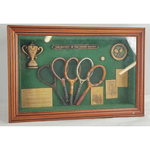 457 - A framed Tennis display.