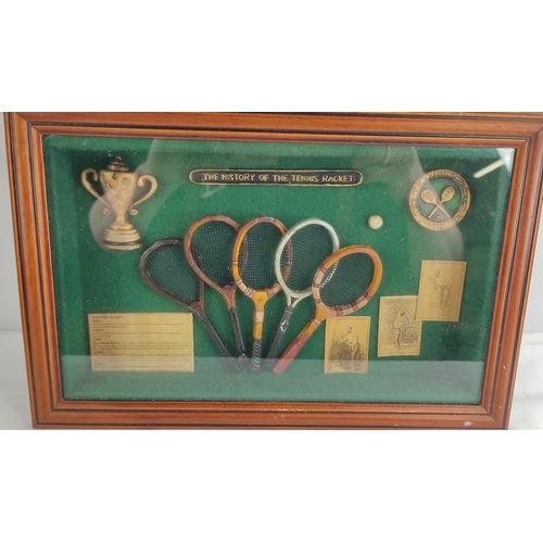 457 - A framed Tennis display.