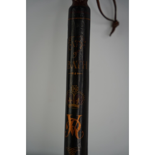 109 - An antique Victorian police truncheon, dated 1862.