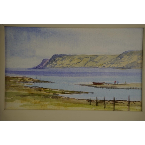 117 - A framed watercolour 'Country Dwelling' signed Ray Bagnall and another of a coastal scene unsigned.1... 