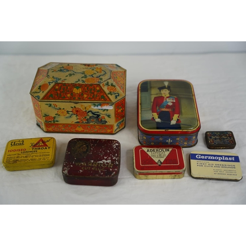 25 - A collection of vintage tins.