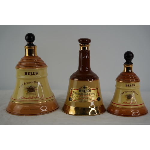 30 - Three Bells Scotch Whisky decanters.