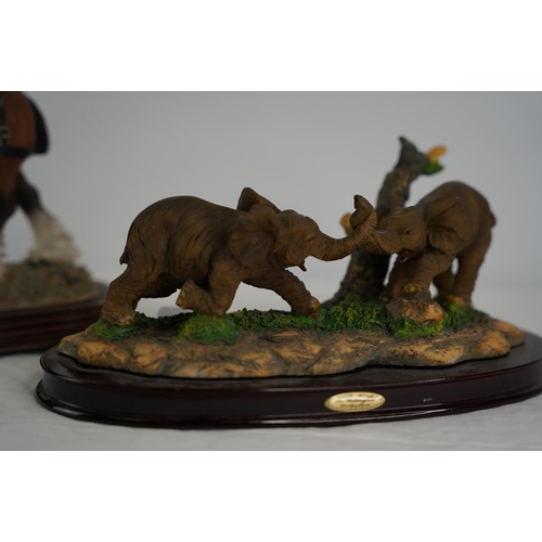 38 - The Wellington Collection figures, Elephants and Shire Horse..