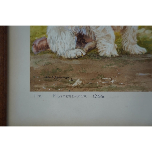 46 - A small framed watercolour 'Tip, Mutters moor 1966' by John E Mylchreest.