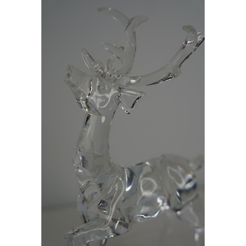 50 - A Lucite deer figure.