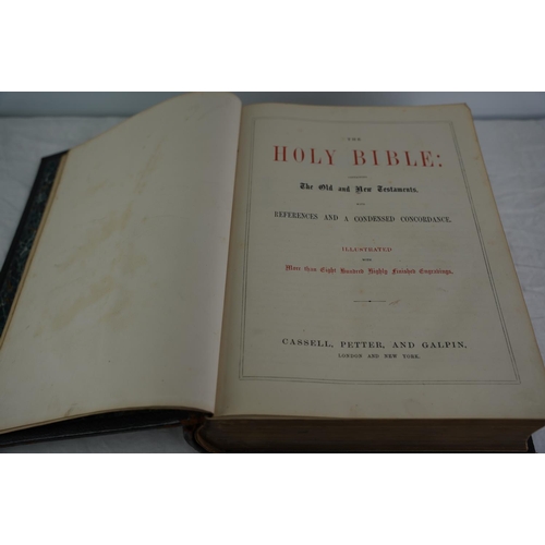 55 - A large antique/ Victorian Family Bible.