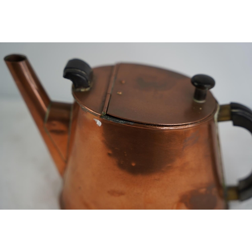 63 - A vintage Crypto number 4 design no 851964 copper kettle.