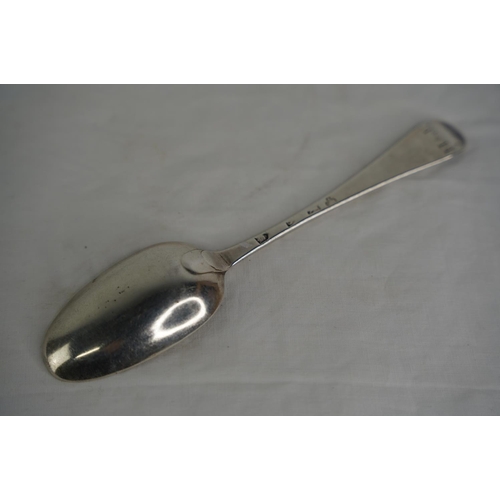 78 - An early George II Sterling Silver serving spoon, London 1733, Caleb Hill.