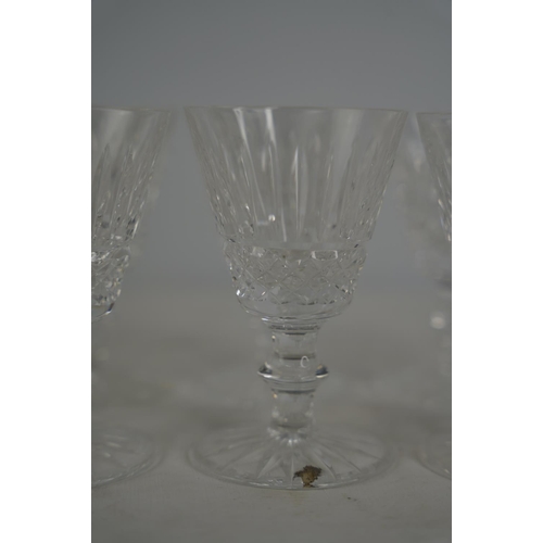 81 - A set of six Waterford crystal sherry glasses.