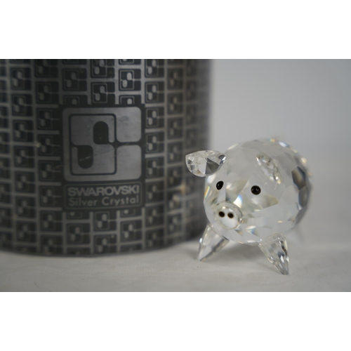 82 - A Swarovski crystal pig and box.