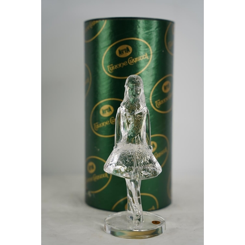 97 - A boxed Tyrone Crystal Irish dancer.