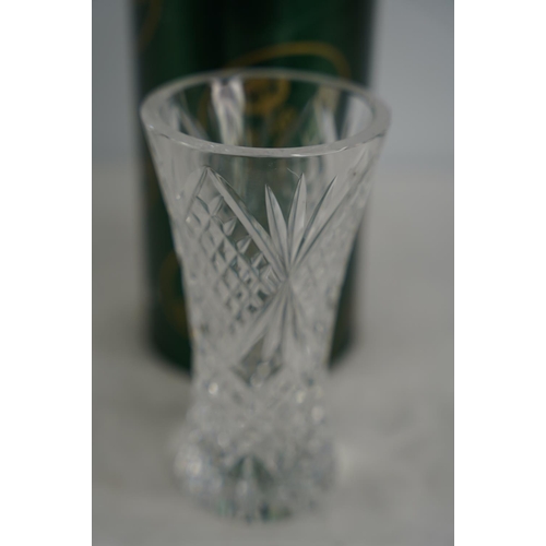 98 - A boxed Tyrone Crystal vase.