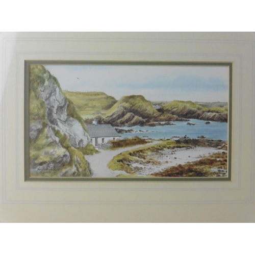 136 - Three Irish themed prints, a small framed Charles McAuley print and more.