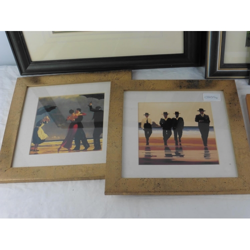 136 - Three Irish themed prints, a small framed Charles McAuley print and more.