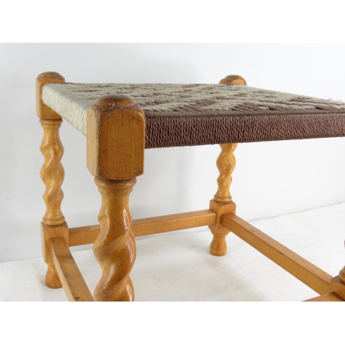 154 - A vintage rattan topped stool