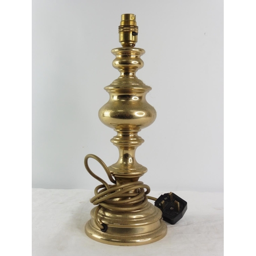 160 - A heavy brass lamp base.