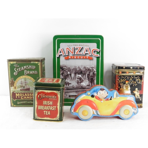 182 - A vintage 'Steamship Brand' Molasses Candy' tin and more.