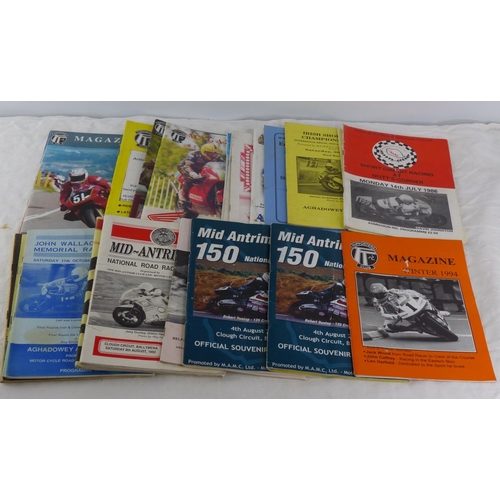 198 - A lot of Mid-Antrim, Isle of Man TT motorbike racing programmes and more.