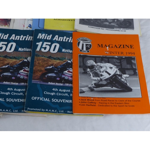 198 - A lot of Mid-Antrim, Isle of Man TT motorbike racing programmes and more.