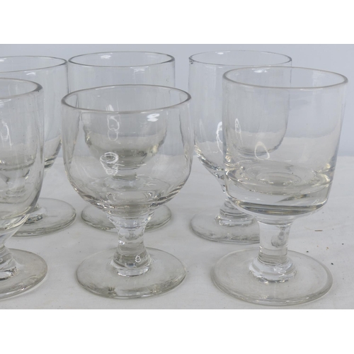 207 - A lot of ten antique rummer glasses.