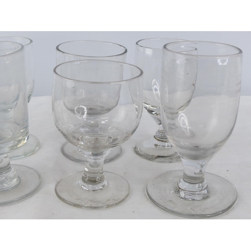 209 - A lot of ten antique rummer glasses.