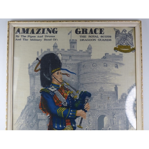 221 - A vintage framed tea towel titled 'Amazing Grace'75cm x 55cm