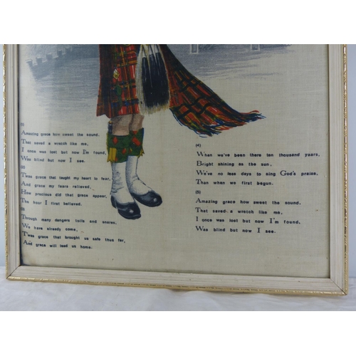 221 - A vintage framed tea towel titled 'Amazing Grace'75cm x 55cm