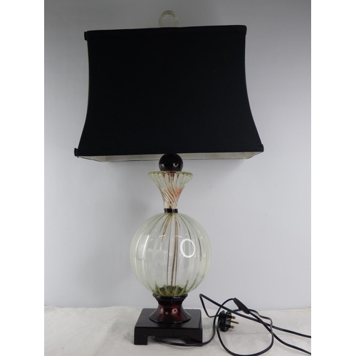 232 - A large modern table lamp and shade.