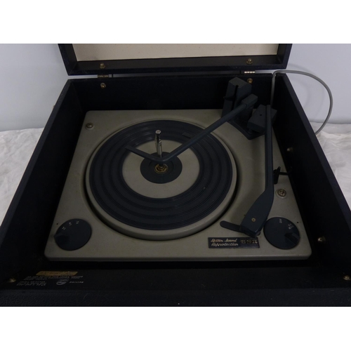 259 - A vintage Philips 'Better Sound Reproduction' record player.