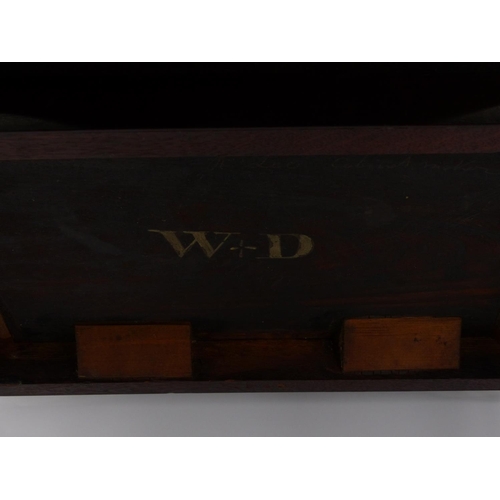 261 - An oak shaped side table signed underneath W & D.