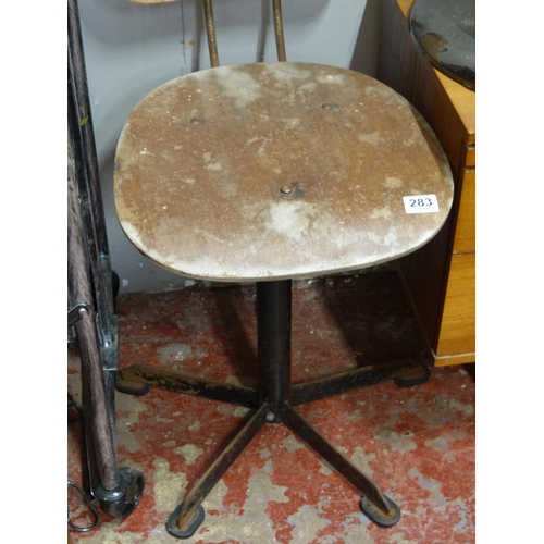 283 - A vintage industrial office/ factory chair.