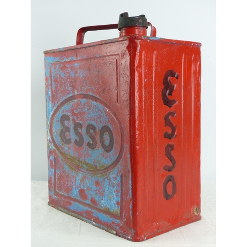 303 - A vintage 2 gallon Esso petrol can.