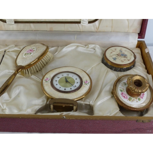 315 - An unusual large vintage boxed dressing table set.