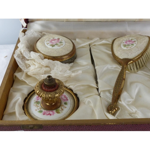 315 - An unusual large vintage boxed dressing table set.