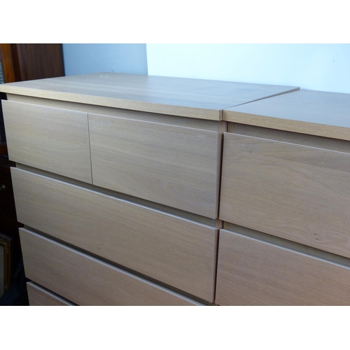 364 - A pair of Ikea chests of five drawers. 1 .23 meter x48 cm