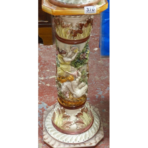 370 - A Capodimonte jardinere (a/f) 95cm