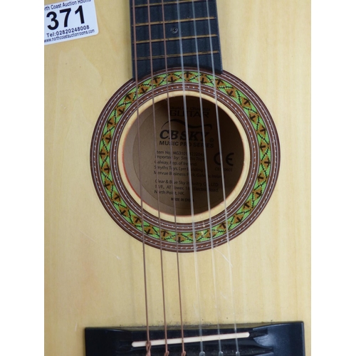 371 - Two child's wooden guitars.