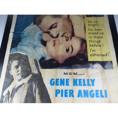 401 - A large advertising film poster on board 'The Devil Makes Three'1 meter13 x 77 cm .