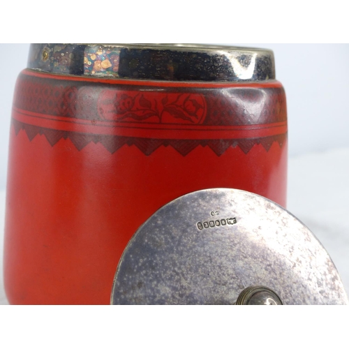 406 - A Burleigh Ware tea caddy and matching bowl.