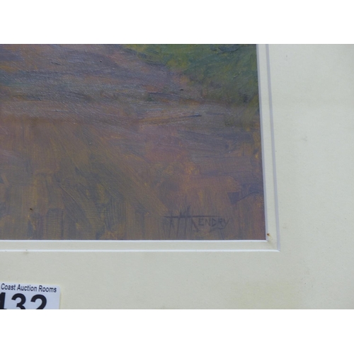 432 - A framed oil painting of the 'Dark Hedges' signed ?? 72cm x 57cm