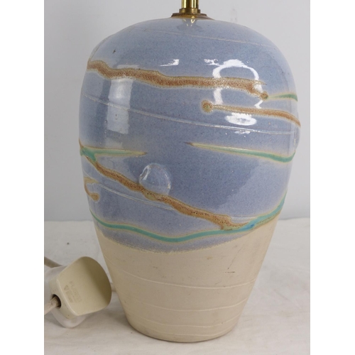 441 - A stunning Mull Pottery studio lamp base.