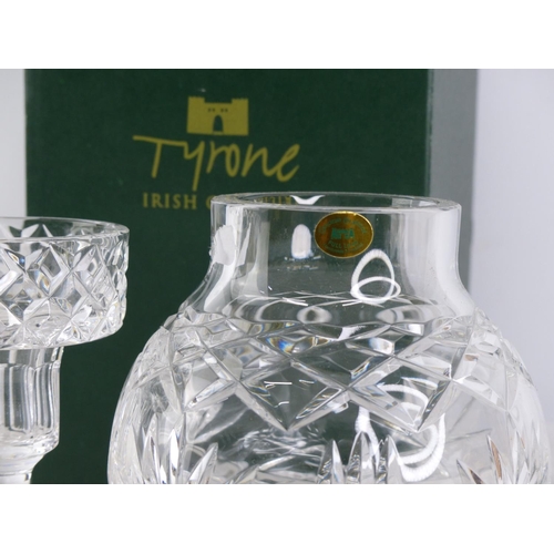 458 - A Tyrone Crystal tealight holder and original box.