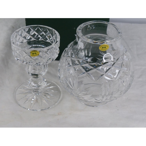 458 - A Tyrone Crystal tealight holder and original box.