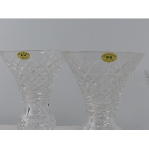 461 - A Tyrone Crystal footed bowl and a pair of vases.